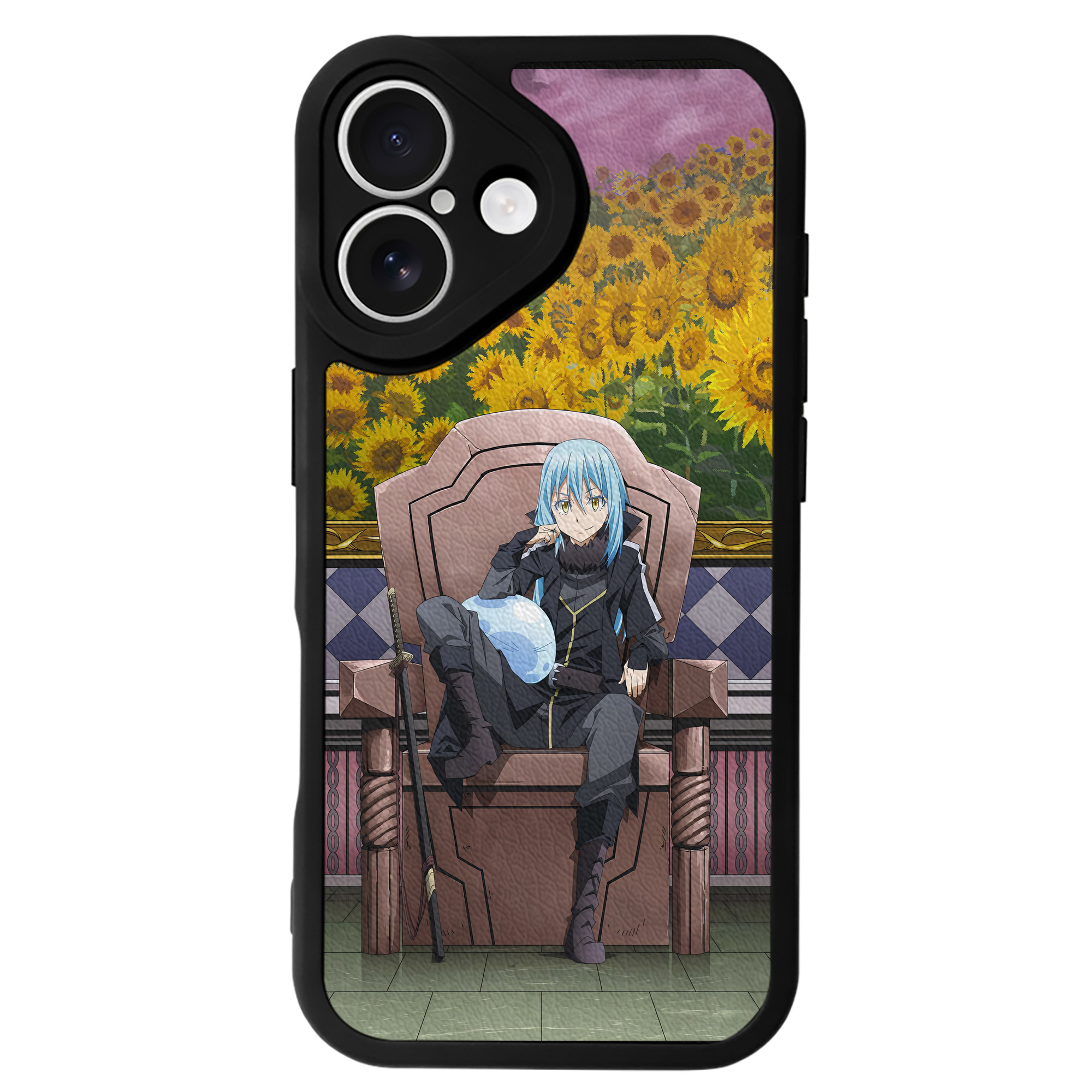 （画像用） 転スラ Regarding Reincarnated to Slime 【iPhone 16シリーズ対応】シリコンスマホケース（レザー調） 材質：シリコン